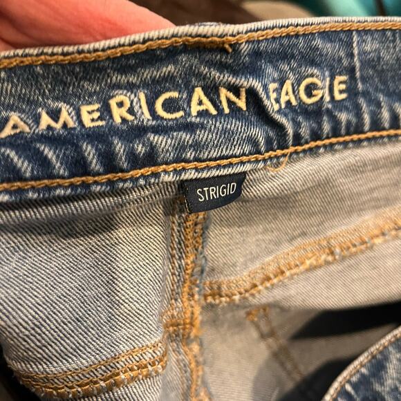 American Eagle Strigid Ultra Wide Leg Jeans 4 Baggy Western - Picture 7 of 7